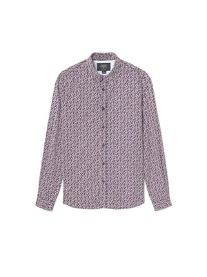 Le Temps Des Cerises Camisa Hombre Floy mit rotem Blumenmuster
