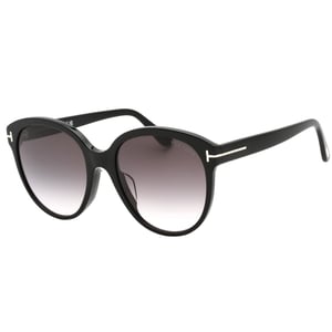 Tom Ford Gafas de sol de plastico negro brillante con lentes de humo degradado