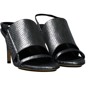 Calvin Klein Karin Mirrored Pytho Zapatos Plateados Mujer