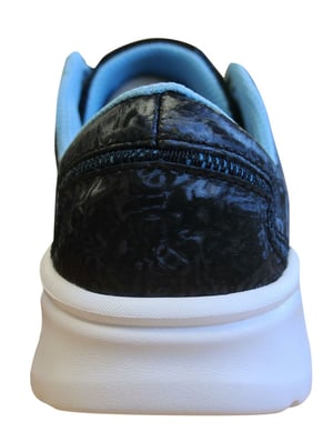 Supra Noiz Womens Entrenadores Black Blue Lace Up Casual Running Shoes 98026 069