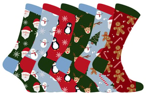 Calcetines de Navidad para Niños | Snob | Calcetines de Navidad para Niños y Niñas - Pack de 6