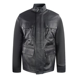 Chaqueta de cuero negra Grant de Belstaff