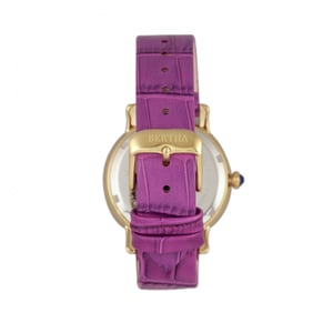 Reloj Bertha Courtney con esfera de ópalo y correa de cuero