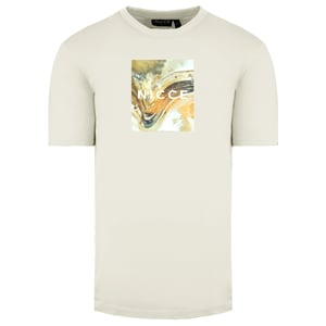 Nicce redonda de manga corta de manga corta Camiseta aérea de crema para hombres 211 1 09 12 0343