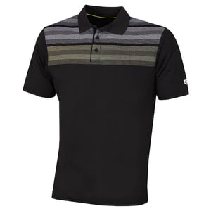 Isla verde matriz estampado para hombre polo de golf negro
