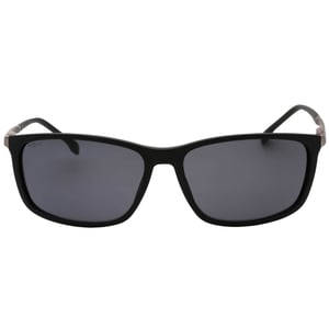 Gafas de sol negras mate con lentes grises de Hugo Boss