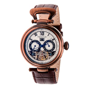 Reloj Automático Heritor Ganzi Semi-Esqueleto con Correa de Cuero