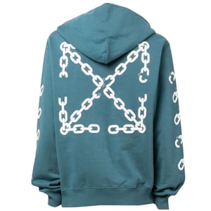 Sudadera con capucha Off-White Chain Arrow Design Slim Fit Duck Green