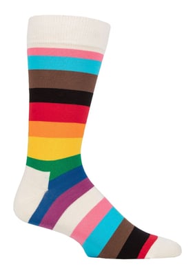 Happy Socks - Novedosos calcetines con diseño del Orgullo | Gran regalo - Raya del Orgullo