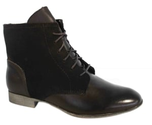 Hush Puppies Farland Tobro de cuero Botas de color marrón oscuro zapatos para mujer H506631 B34B