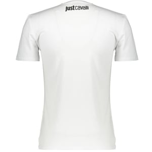 Just Cavalli camiseta blanca con logo envuelto en serpiente
