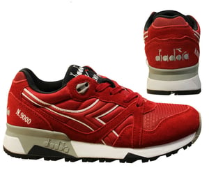 Diadora n9000 entrenadores rojos para hombres