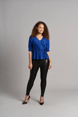 Jasmin Frill Top - Azul