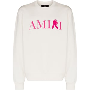 Sudadera blanca con logo de conejito inverso Amiri