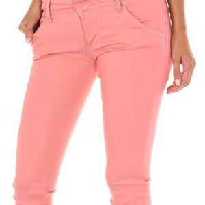 Pantalon Largo de tejido elástico 70DBF0585-G194 mujer