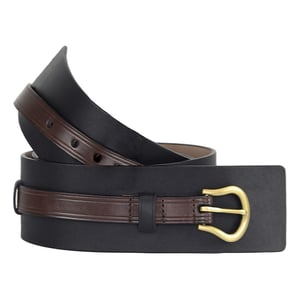Cole Haan 55 mm Mens Belt negro/marrón ancho