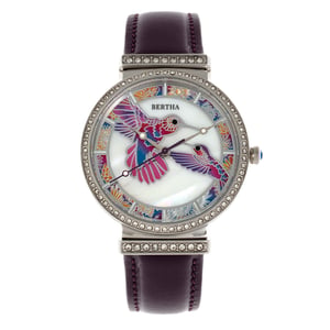 Reloj de Pulsera de Cuero con Madreperla Bertha Emily