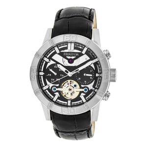 Reloj automático Heritor Hannibal semiesqueleto con correa de cuero