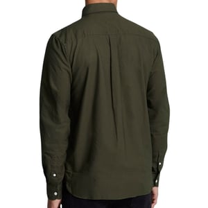 Camisa moteada de manga larga verde oscuro de Lyle & Scott