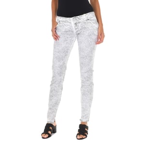 Pantalon Largo con bajos con corte estrecho 70DBF0585-R216 mujer