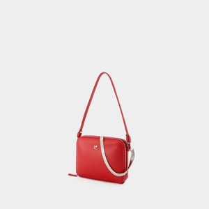 Courreges Bolso Encadenado Nube - - Piel - Rojo