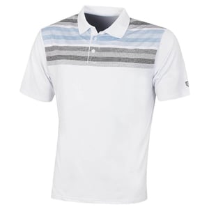 Isla Verde Matriz estampado para hombres Polo de golf blanco