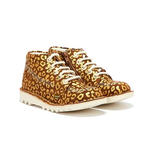 Botas Kick Hi Leopard Junior Marrón / Oro para Niños y Niñas Kickers