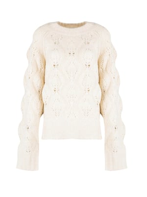 Silvian Heach Suéter Oversize de mujer beige