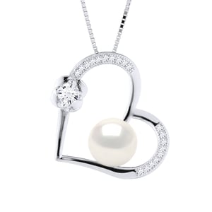 ENCLAR COLETO DE AMOR PERLA DE AGUA FUERA 8-9 mm de chocolate 925