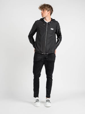 Les Hommes Chaqueta Windbreaker del hombre negro