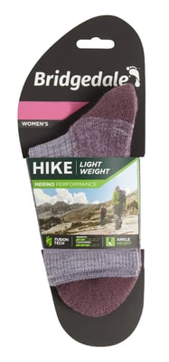 Bridgedale - Calcetines Merino Senderismo Mujer - Heather / Damson