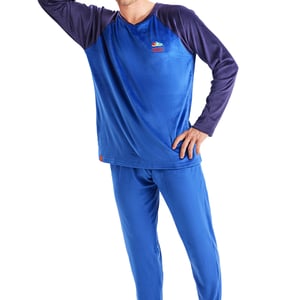 Pijama manga larga cuello redondo terciopelo MU3 hombre
