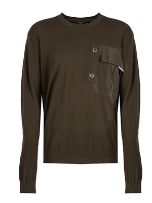 Les Hommes Suéter del hombre verde, verde