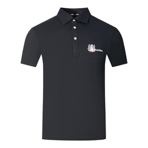 Polo negro con logotipo de Aquascutum Aldis Brand London