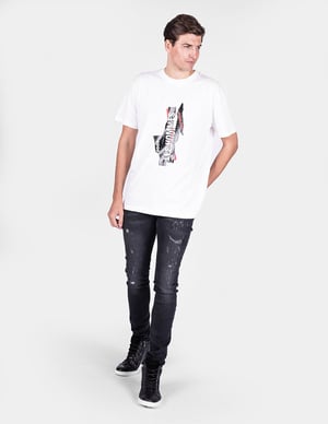Les Hommes Camiseta Logo Hombre Blanco