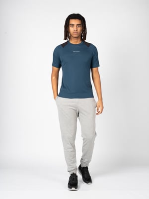 Champion T-Shirt Tech-Tee del hombre negro, azul