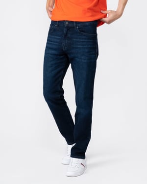 Jeans BOSS Orange Re.Maine de corte regular en denim azul oscuro con elasticidad cómoda