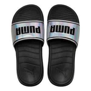 PUMA POPCAT 20 Sliders de negro/plata iridiscente para mujeres
