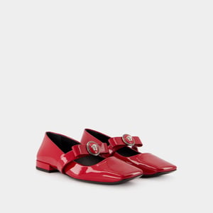 Versace Zapatos con plataforma Gianni Ribbon - - Piel - Rojo