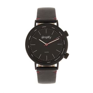Simplifique el reloj con correa de cuero 3300