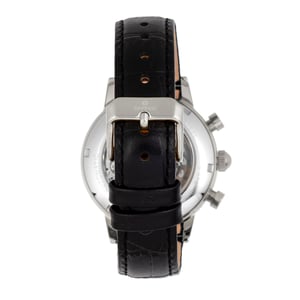 Reloj automático Empress Beatrice con esfera esquelética y correa de cuero con día y fecha