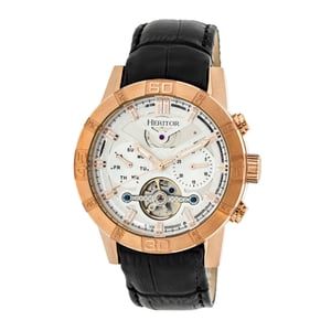 Reloj automático Heritor Hannibal semiesqueleto con correa de cuero