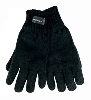 Thinsulate - Guantes de punto para niños - Guantes térmicos de invierno para niños - Negro