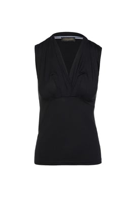 Elegante Top Sin Mangas de Jersey Elástico con Escote en V