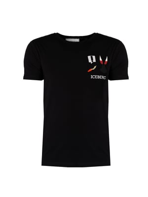 Iceberg T-Shirt del hombre negro