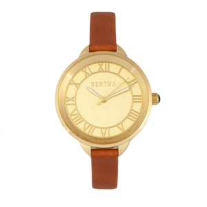 Reloj Bertha Madison con esfera Sunray y correa de cuero