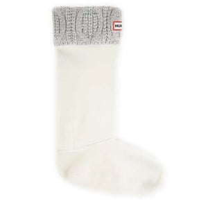Calcetines de bota Hunter Original Cable Cuff Tall White