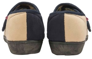 Dunlop - Pantuflas de velcro florales de espuma viscoelástica ajustables para señoras mayores