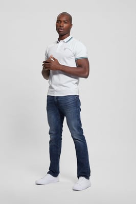 Polo Piqué Deportivo Blanco