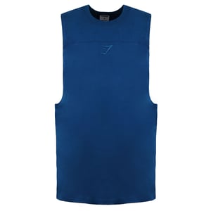 Gymshark compuesto caída de tanques azules para hombres